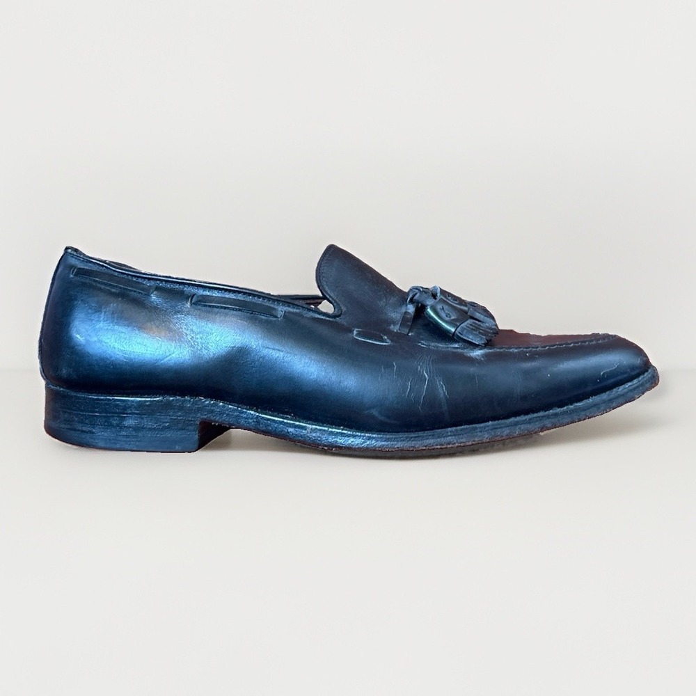 Allen Edmonds Grayson Loafers Mens Size 10E Black Tassel Leather Dress Shoes USA